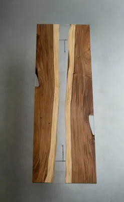 Produktbild von Esstisch River Table Echtes Holz Flusstisch 240x90 Massive Tische Epoxidharz Neu