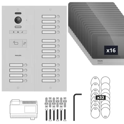 Produktbild von Gegensprechanlage für 16 Wohnungen/Büros – Vigik-kompatibel – Philips WelcomeHive 2