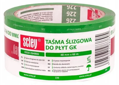 Produktbild von Scley Gleitband für Trockenbauprofile 48mm x 66m weiß
