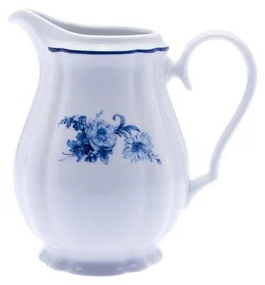 Image de Thun 1794 Rose, grand pot à lait, porcelaine, roses bleues, 1 l, Thun
