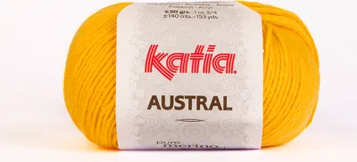 Produktbild von AUSTRAL von Katia - GELB (87) - 50 g / ca. 140 m Wolle