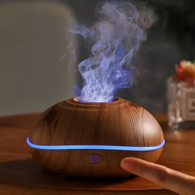 Produktbild von 3 in 1 Aromatherapie-Diffusor,7 Farben Wechsel,Luftbefeuchter,Ultraschall-Vergeber, 200ml Flammeneffekt-Diffusor,  für Schlafzimmer, Büro, Yoga, Spa