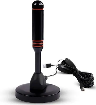 Obrázok produktu pre Digitálna vnútorná/vonkajšia anténa s magnetickou základňou, 360° príjem, podpora 4K a 1080p, DVB-T2 a DTMB, bezdrôtový zosilňovač signálu