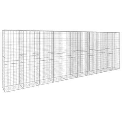 Obrázek produktu pro vidaXL Gabionová stěna s krytem z pozinkované oceli 600 x 50 x 200 cm