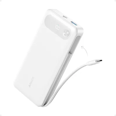 Image de Batterie externe Anker (20K, 87W, câble USB-C intégré) Blanc