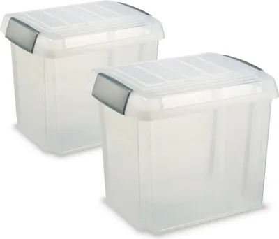 Produktbild von 2 Ordnerboxen, 50 Liter, LxBxH 475x370x405 mm, Polypropylen-Kunststoff (PP)