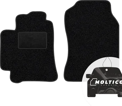 Produktbild von moto-MOLTICO Vorne Fußmatten Auto Velours Autoteppiche Schwarz Automatten Set 2-teilig passend für Lexus ES 300 1991-1997