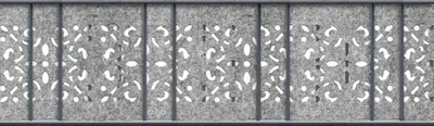 Produktbild von Doppelstab Sichtschutz zaun|zu Design-Vlies Streifen Nachbildung Ornament Zaunblende Hellgrau 2,6m