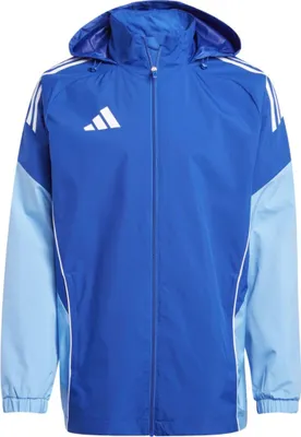Produktbild von Adidas Tiro 25 Jacke mit verstaubarer Kapuze, Reißverschlusstaschen, aus recycelten Materialien
