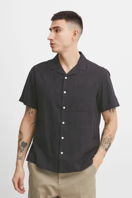 Produktbild von !Solid SDAllan Cuba Herren Kurzarmhemd aus Leinenmix  Herrenhemd Hemd Bowlinghemd Cuba-Kragen Umlegekragen Oversize Fit Hochwertige Viskose-Qualität