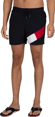 Produktbild von Tommy Hilfiger Herren Mittlere schmale Badeshorts mit Kordelzug, Blau XL