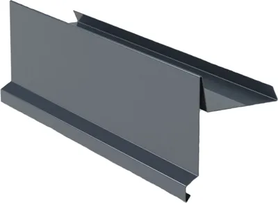 A 3D render of a metal building component.