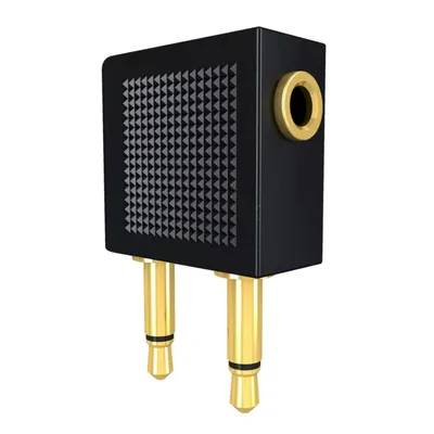 Produktbild von Q44 Flugzeug Kopfhörer Adapter 3,5mm Klinke Flugzeugadapter für Film und Musik