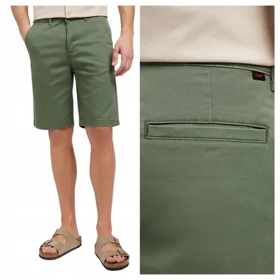 Immagine prodotto di Lee | Pantaloncini chino da uomo, colore verde classico, taglia W32