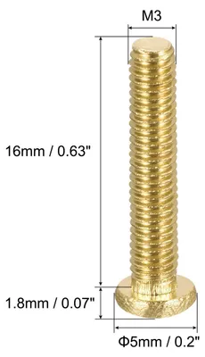 Produktbild von 10Stk. Messing Maschinenschrauben M3x16mm Kreuzschlitzschrauben fš¹r M?bel