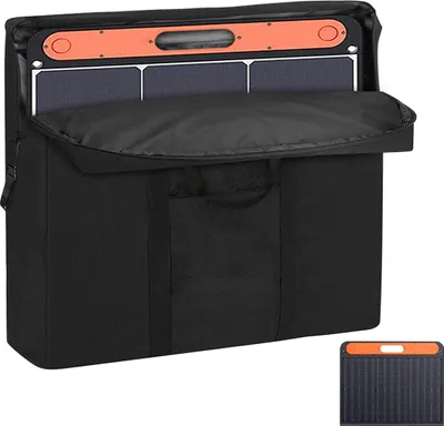 Produktbild von Solarpanel Aufbewahrungstasche für 2 Module, Faltbar, Wasserdicht, Gepolstert, mit Griffen & Schultergurt