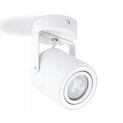 Zdjęcie produktu dla Reflektor sufitowy MasterLED – GU10, ruchomy, biały, 1-punktowy – nowoczesna, regulowana lampa sufitowa LED do salonu
