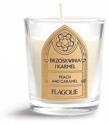 Produktbild von Flagolie Kleine Soja-Duftkerze Pfirsich & Karamell