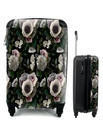 Produktbild von MuchoWow® Koffer Handgepäck Trolley Rollkoffer Kleine Reisekoffer mit 4 Rollen - Blumen - Anemone - Rosa - Cabin Size < 55x40x23 cm & 55x40x20 cm - Fotokoffer - Kabinenkoffer - Boardgepäck - Reise-Box - Reisekoffer - Reisegepäck - Koffer mit Bild - Trolley für Kinder