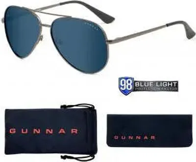 Produktbild von Gunnar Optiks Maverick, Oval, Klassisch, Silber, Edelstahl, 5,7 cm, 1,4 cm