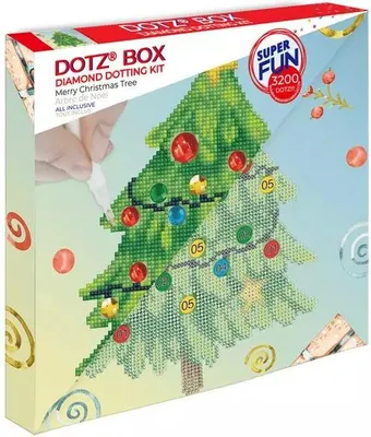 Immagine prodotto di DOTZ® BOX Quadro diamantato originale Albero di Natale allegro 28 x 28 cm ab