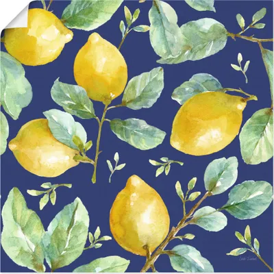 Produktbild von ARTland Poster Le Citron Pattern IB Größe: 40x40 cm