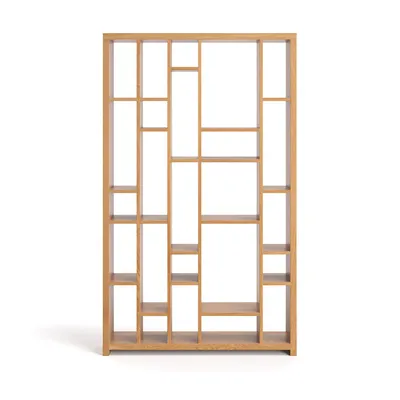 Image de Bibliothèque Nook en bois 126 cm, bois massif, moderne