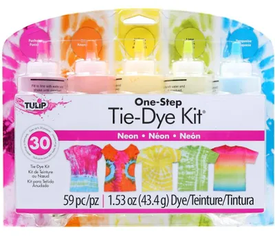 Image de Tulip Tie-Dye Toy Set Neon - Kit de bricolage complet avec 5 couleurs