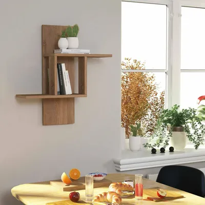 Image de Aviano - Étagère, 64x20x70h cm Chêne Marron, 3 Tablettes