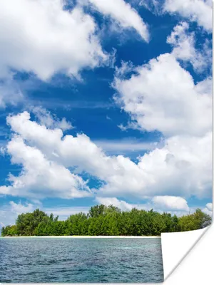 Produktbild von MuchoWow® Poster Insel - Sommer - Tropisch 90x120 cm - Wohnzimmer