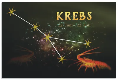 Produktbild von ARTland Wandbild Alu für Innen & Outdoor Sternzeichen - Krebs Größe: 60x40 cm