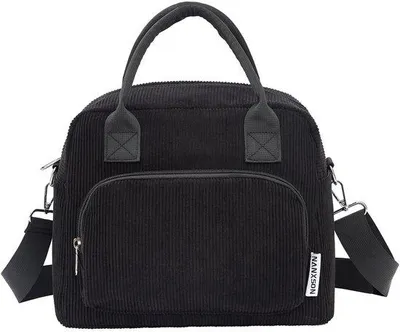 Produktbild von Isolierter Rucksack für Frauen und Männer, groß 12L, herstellbare Lunchbox, Corduroy-Tasche für Arbeit, Picknick, Strand und Reisen (12L, schwarz)