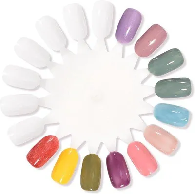 Productafbeelding van 180 stuks nagelkleurstalen nagelstaal, nagelstaal, nagelkunst, poetsmiddel, displaytips, acrylnagelmonstersticks voor thuis, doe-het-zelf nagelkunst, salongebruik en professionele
