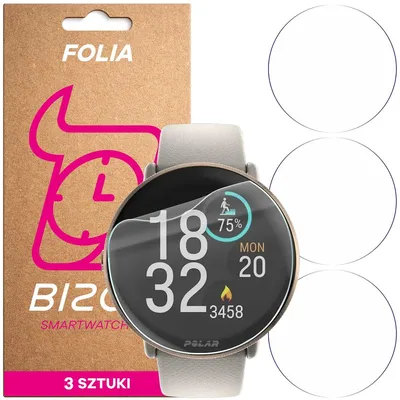 Produktbild von 3x Schutzfolie für den Bildschirm für Polar Ignite 3, Bizon Watch HydroFlex