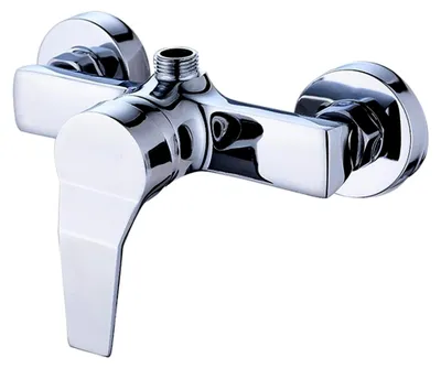 Produktbild von Wandmontierte Duscharmatur aus Messing für Kalt- und Warmwasser, Einhebel, Chrom