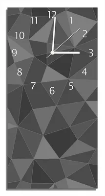 Produktbild von Wallario Design Wanduhr bedruckt, Größe 30 x 60 cm, Motiv: Geometrisches Schattenmuster