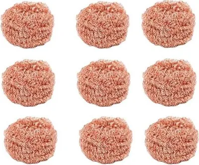 Produktbild von Kupferschwamm, 9-teiliges Set Kupfer-Scheuerschwamm, Kupfer-Spülschwamm, Kupferschaber, ideal zum Entfernen von Schlacke, Werkzeuge