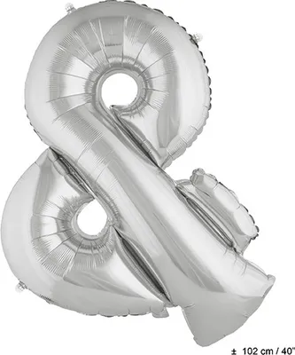 Obrázok produktu pre Fóliový balónik s nápisom a strieborný cca 102 cm