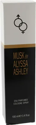 A product box for Alyssa Ashley Musk Eau de Cologne.