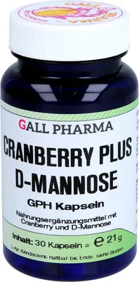 Obrázok produktu pre GALL PHARMA Cranberry plus D-manóza, kapsuly, 30 kapsúl