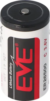 Produktbild von ER26500 Lithium Batterie C Size Bobbin ER 26500, 3,6 Volt 8500mAh mit schmalem Pluspol min. 0,3mm, max. 0,5mm