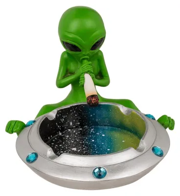 Produktbild von Alien mit Joint - Aschenbecher - 16,4 x 15 cm
