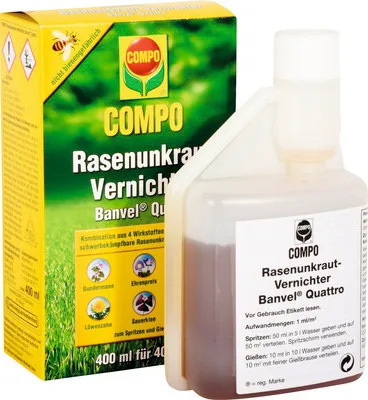 Produktbild von COMPO Rasenunkraut-Vernichter Banvel Quattro 400 ml