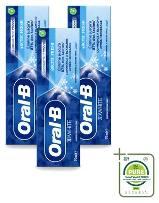 Obrázok produktu pre 3 x Zubná pasta Oral-B 3D White Arctic Fresh - 75 ml - Veľké balenie - 3 kusy