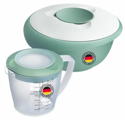 Produktbild von Westmark Rührschüssel mit Deckel, 2,5 l + Rührbecher mit Deckel, 1,4 315322E9