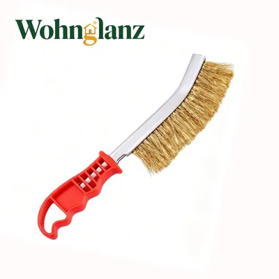 Produktbild von 2 Stück Wohnglanz Messingdrahtbürste, Handdrahtbürste zum Entrosten & Reinigen