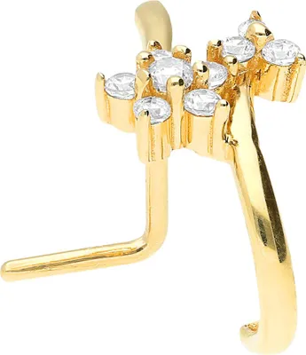 Produktbild von Nasenpiercing, Nasenstecker Chirurgenstahl Nasenstecker KRISTALLBLUME