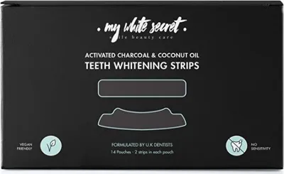 Produktbild von My White Secret Whitening Strips with Activated Charcoal and Coconut Oil 14 Pairs