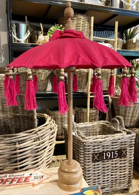 Produktbild von Sonnenschirm Dekoration Dekoschirm Bali Mini Pink 50x75cm 118700