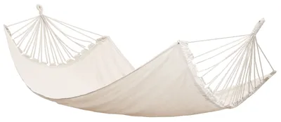 Produktbild von XXL 2 Personen Hängematte Beige 400x160cm | Belastbarkeit bis 150 KG | 100% Baumwolle | AMANKA Mehrpersonen Hängematten